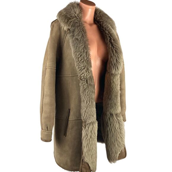 Genuine Shearling Sheepskin Penny Lane Ranch Coat 48/38 M-L - Picture 3 of 12